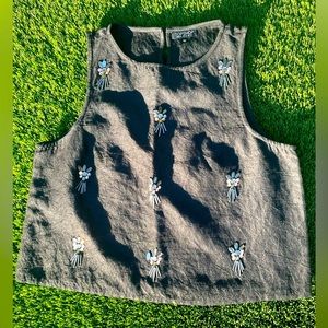 Top Shop Nordstroms Brand Crop Top with Rhinestone Woman’s 12